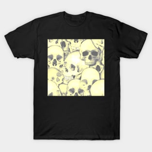 Tiling Desert Yellow Skull Pattern - Sand and Dust T-Shirt